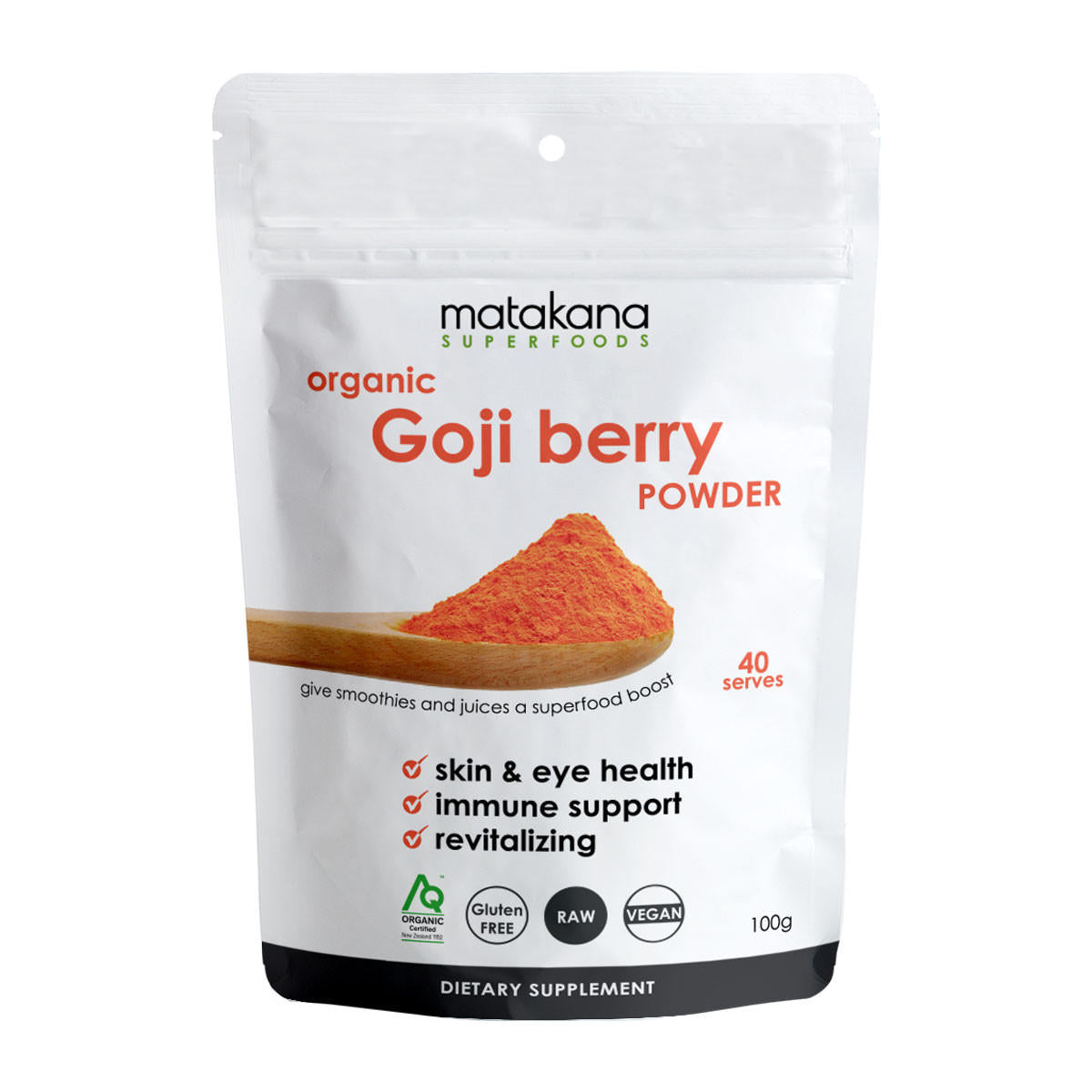 Buy Goji Berry Organic Powder by Matakana Superfoods I HealthPost NZ ...