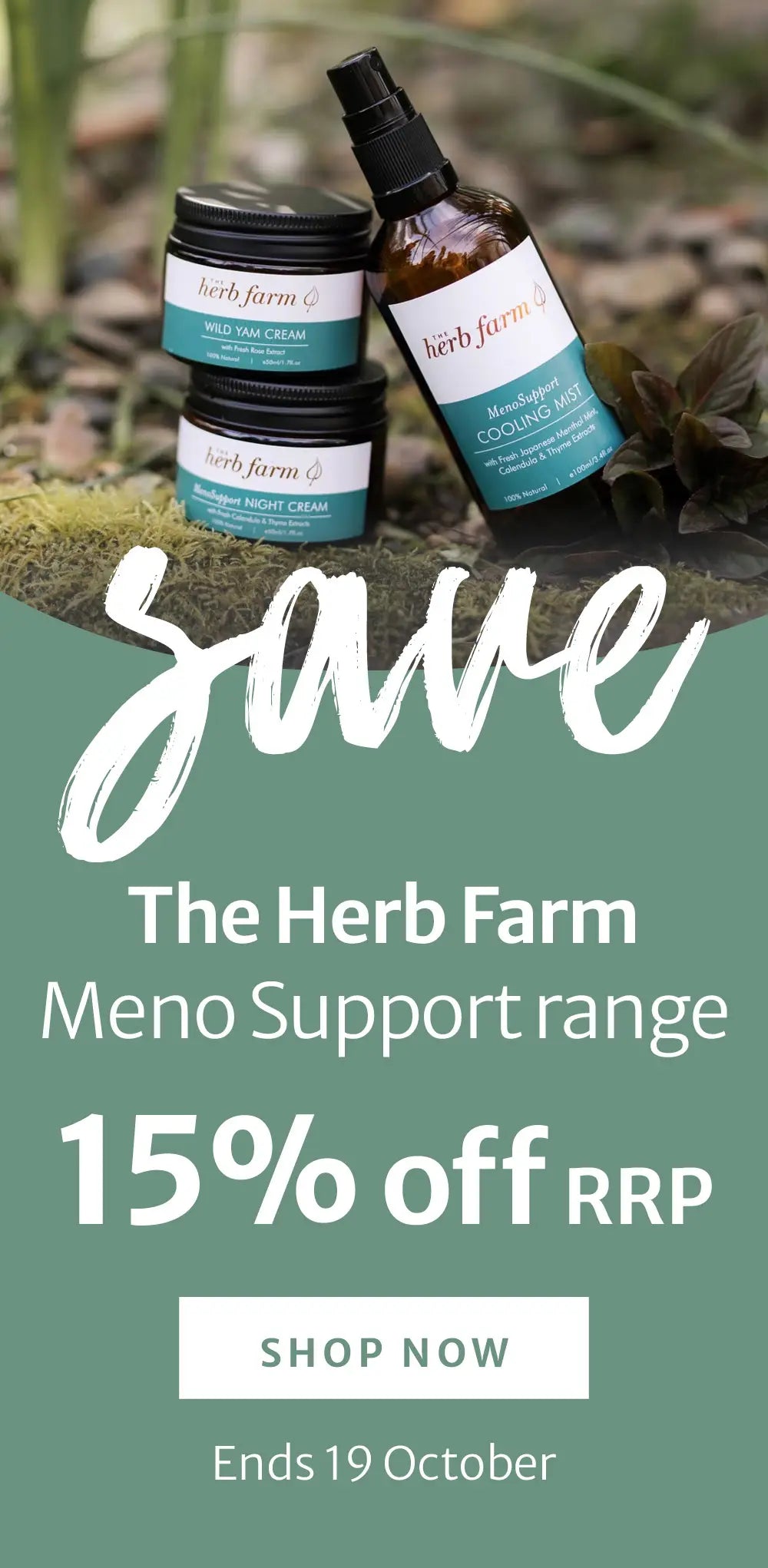 261012 The Herb Farm Save 15% off RRP Meno Support range