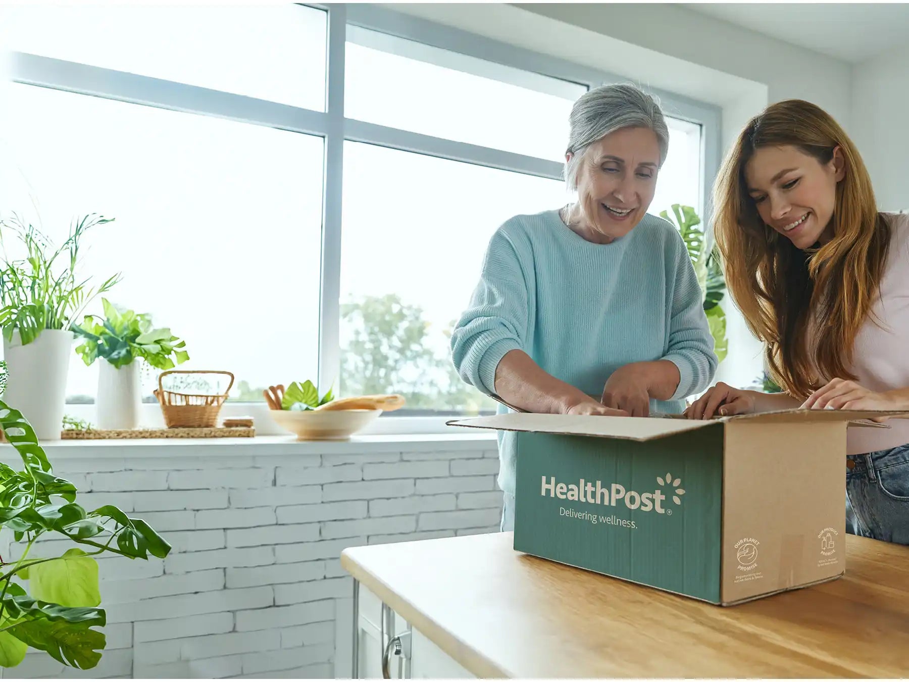 Women looking into a HealthPost box.