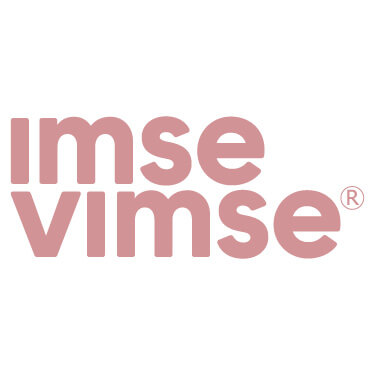 imse Vimse logo in pink on a white background.