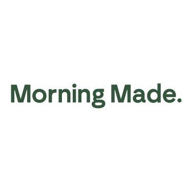 Morning Made green text logo on a white background.