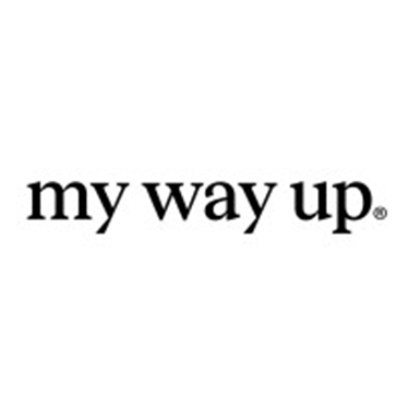 Black 'My Way Up' Logo on a white background.