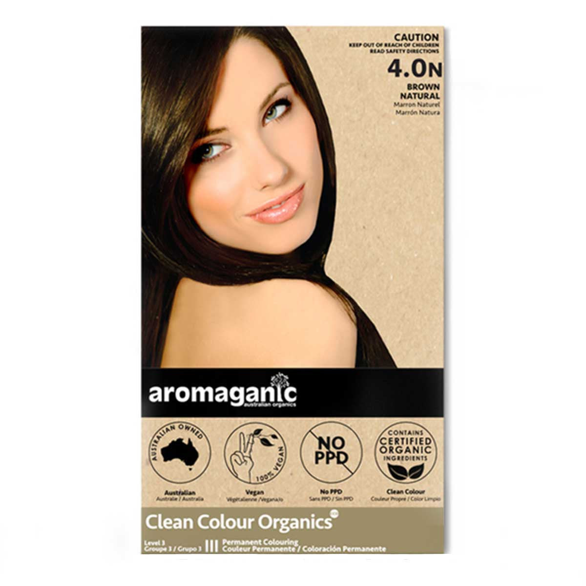 Aromaganic Hair Dye 4.0N Brown Natural _1