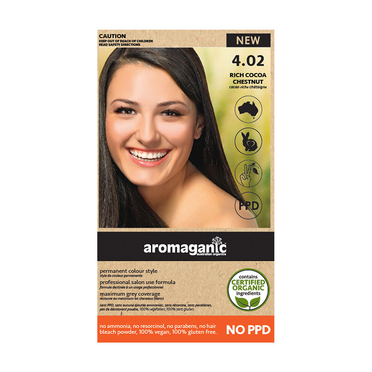 Aromaganic Rich Cocoa Chestnut Hair Dye 4.02_1