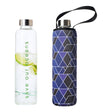 Glass Is Greener Bottle + Carry Cover - Cubic Print