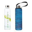 Glass Is Greener Bottle + Carry Cover - Sea  Print