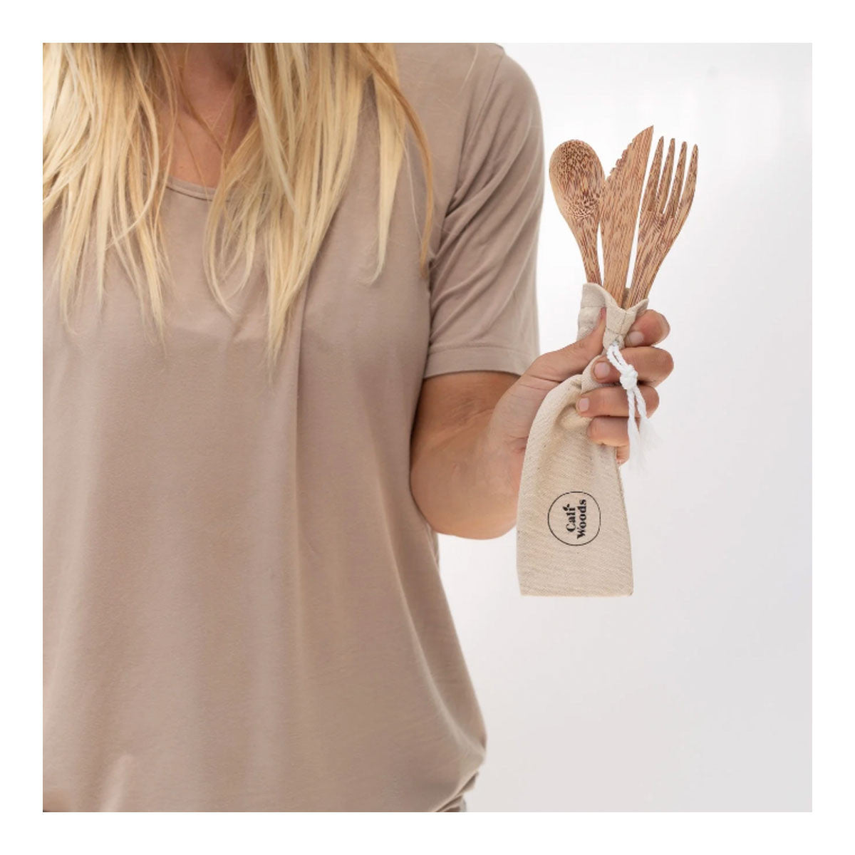 CaliWoods Coconut Wood Cutlery Pack _3