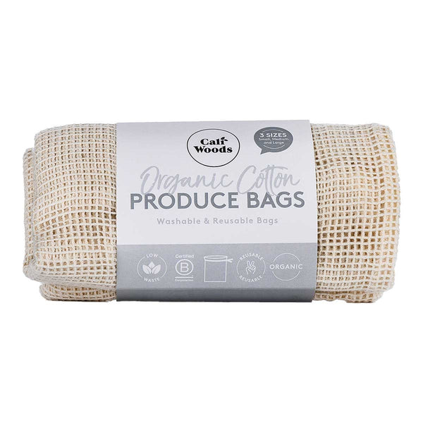 Organic Cotton Produce Bags - Washable