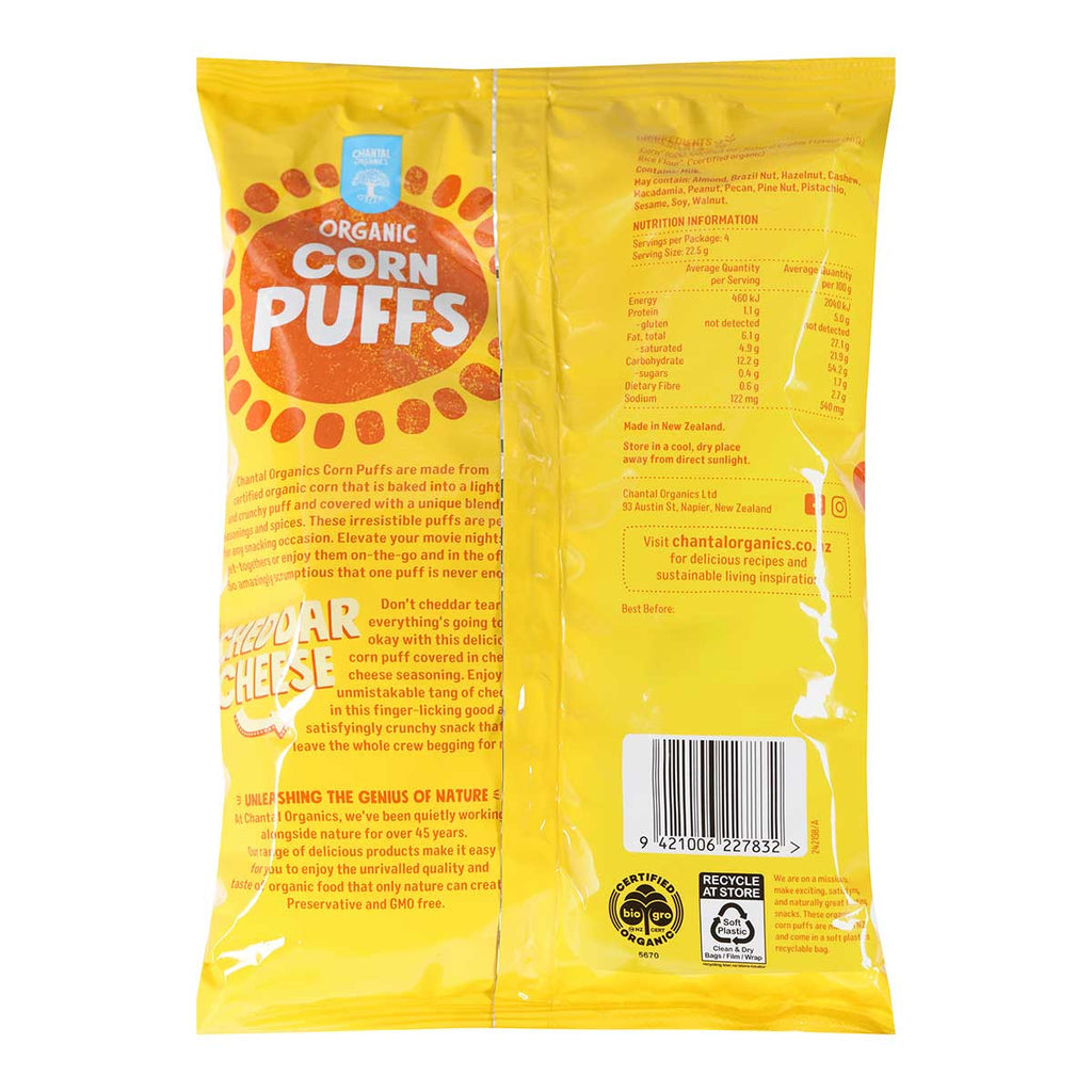 Chantal Organics Organic Corn Puffs Cheddar Cheese _2