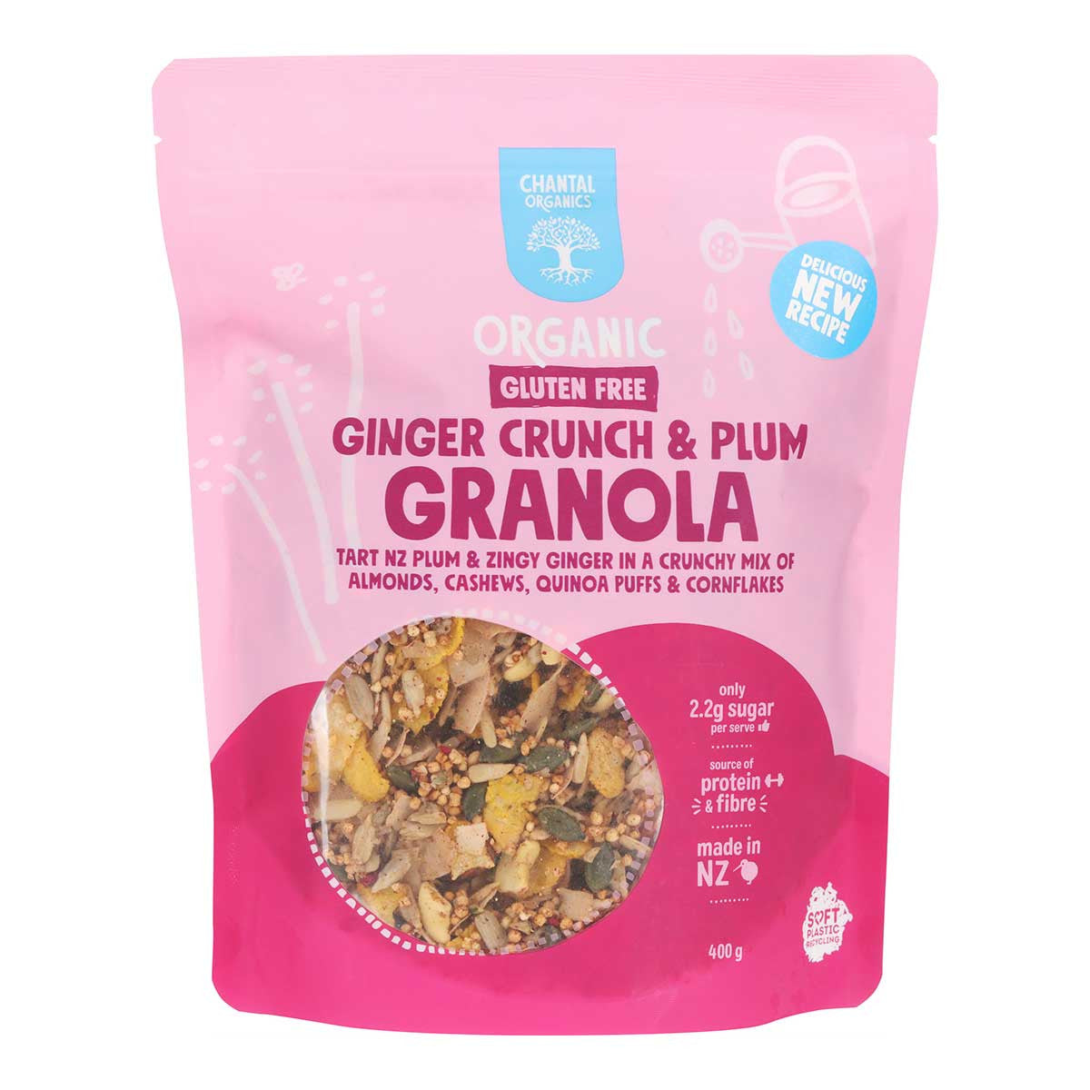 Chantal Organics Organic Ginger Crunch & Plum Granola _1