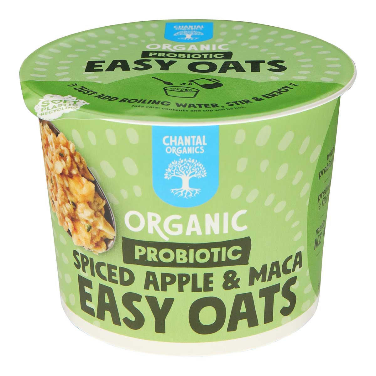Chantal Organics Probiotic Spiced Apple and Maca Easy Oats_1