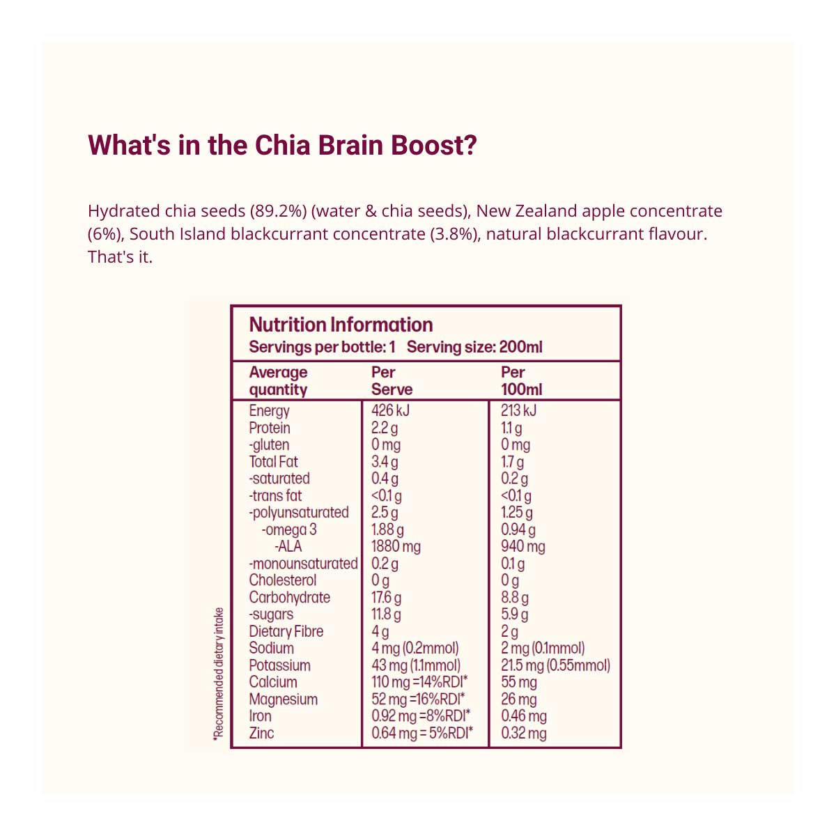 Chia Sisters Chia Brain Boost - Blackcurrant Superfood_3
