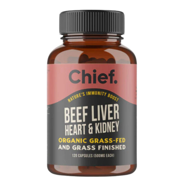 Organic Beef Liver, Heart & Kidney Capsules