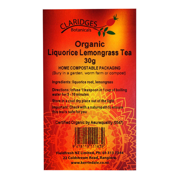 Liquorice Lemongrass Tea Blend - Loose Organic