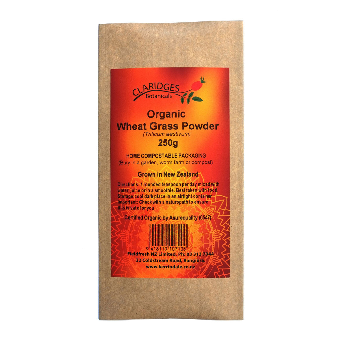 Claridges Botanicals Wheat Grass Powder - Certified Organic_1