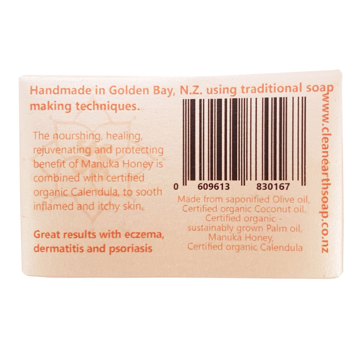 Clean Earth Soap Manuka Honey and Calendula Bar_2
