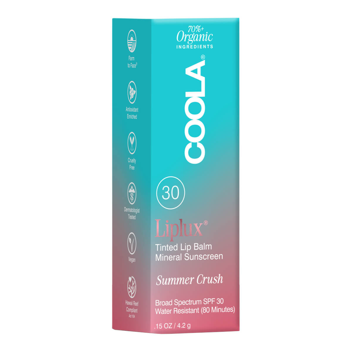Coola Liplux Tinted Lip Balm Zinc Oxide Sunscreen _1