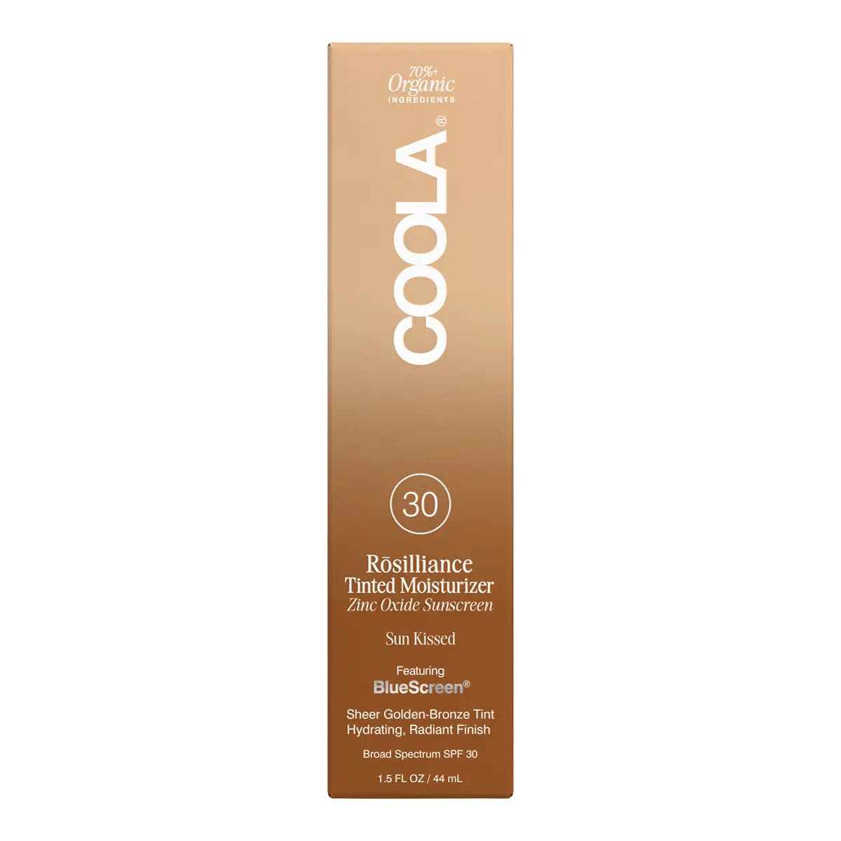 Rectangular box of Coola Tinted Moisturizer on a white background.