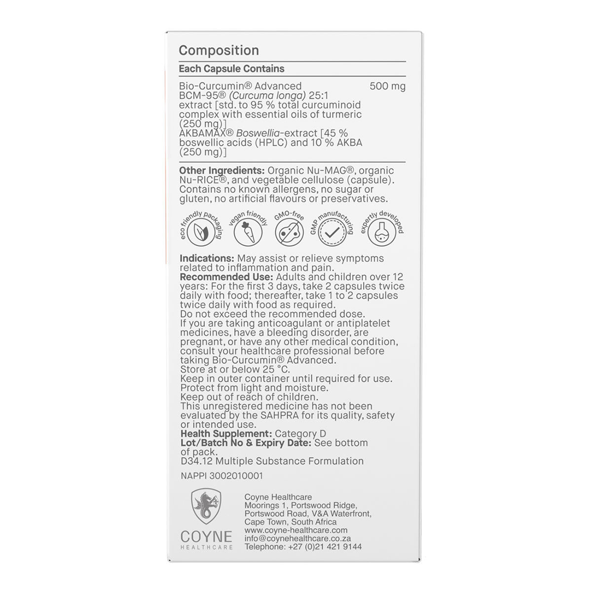 Coyne Healthcare Bio-Curcumin 400mg BCM95 _2