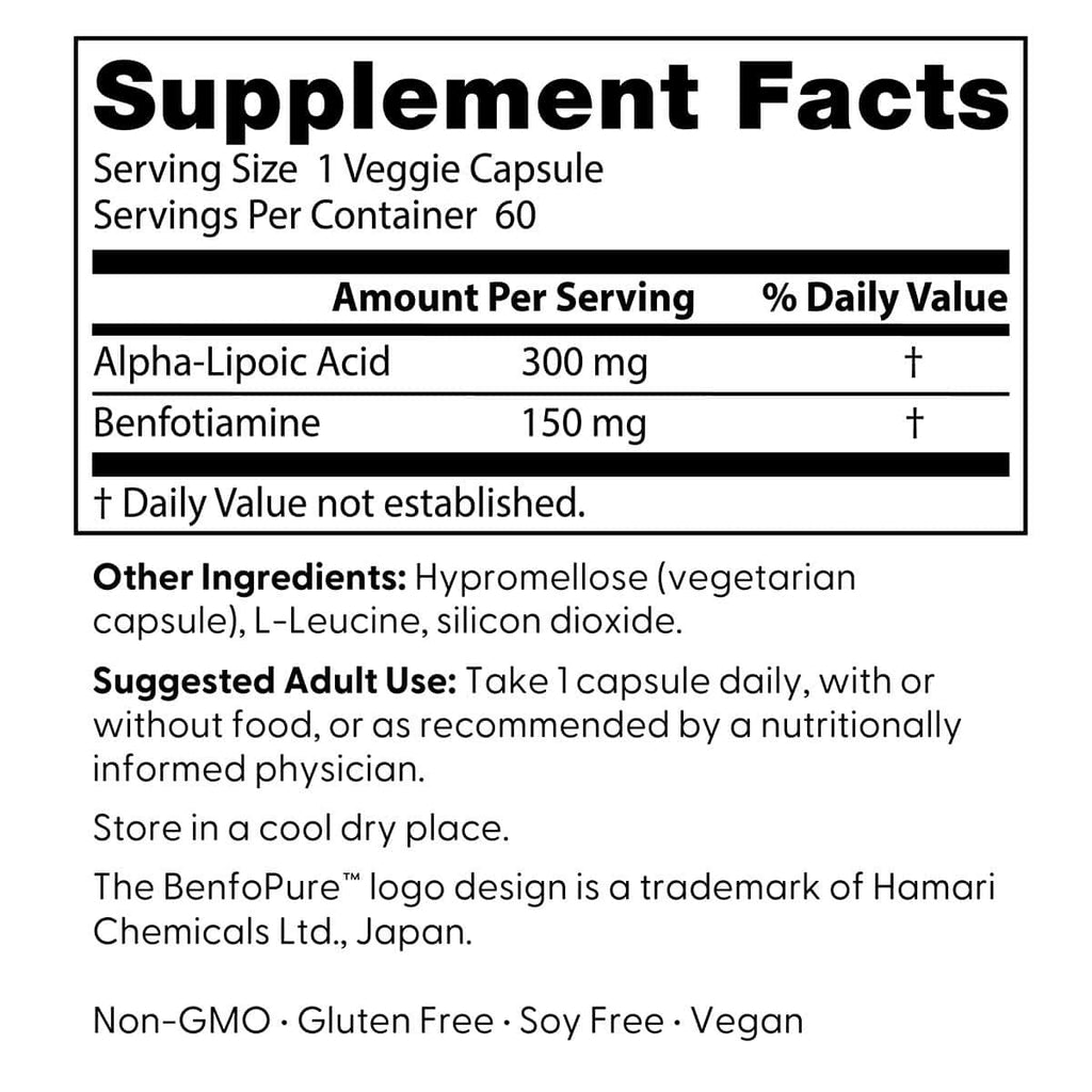 Doctor's Best Benfotiamine 150 + Alpha-Lipoic Acid 300 _2