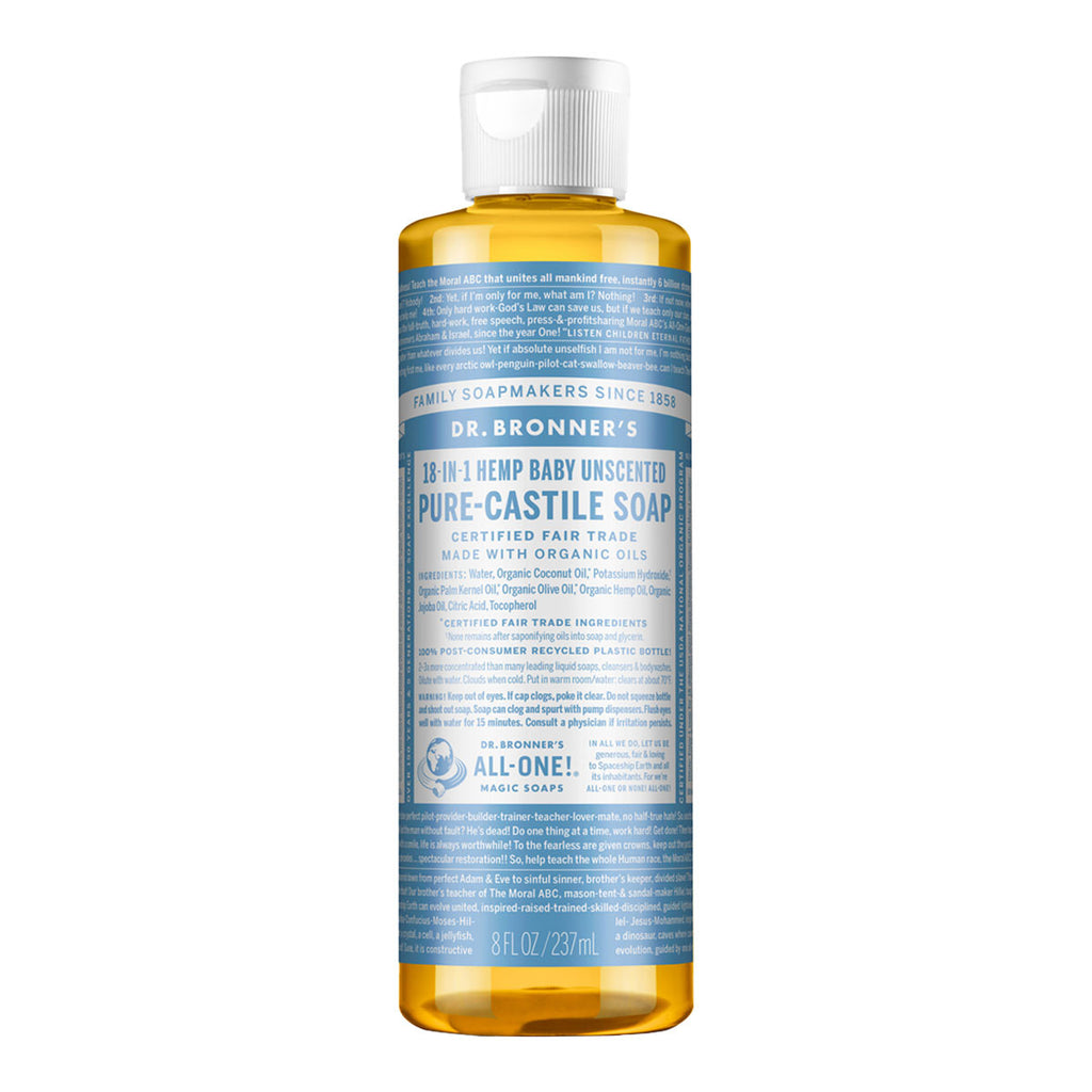 Dr Bronner's 18-in-1 Hemp Baby Unscented Liquid Soap _1