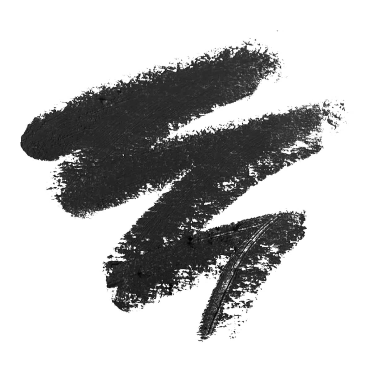 Black makeup swatch on a white background.