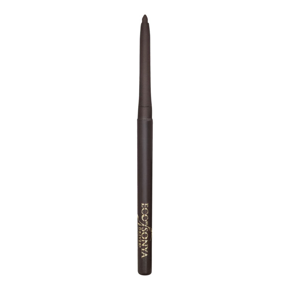 Brown eyeliner pencil with Eco By Sonya branding on a white background.