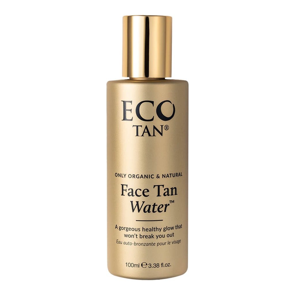 ECO TAN Face Tan Water bottle on a white background.