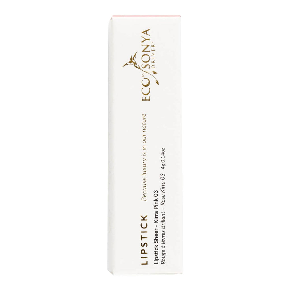 Eco By Sonya lipstick packaging on a white background.