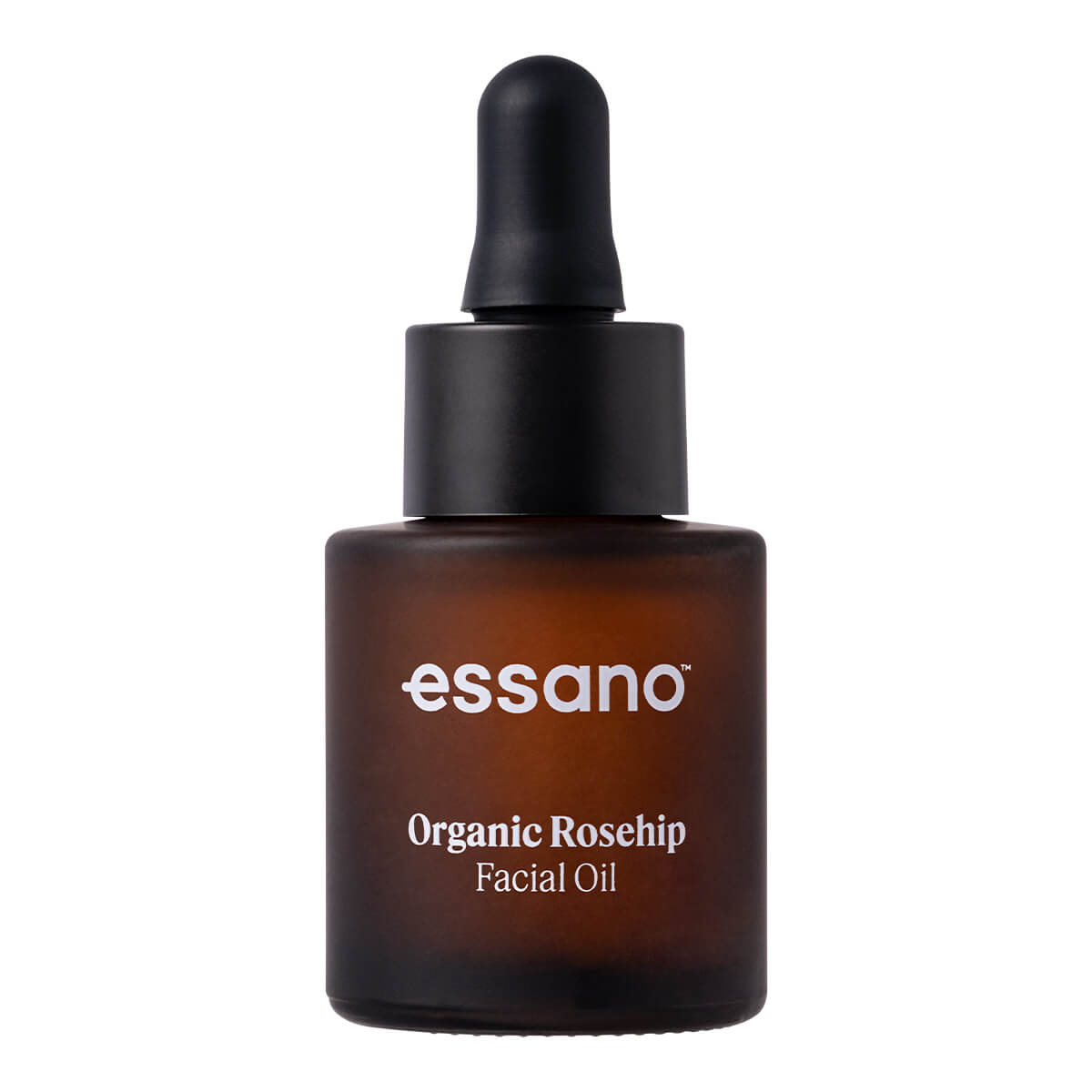 Essano Organic Rosehip Facial Oil bottle on a white background