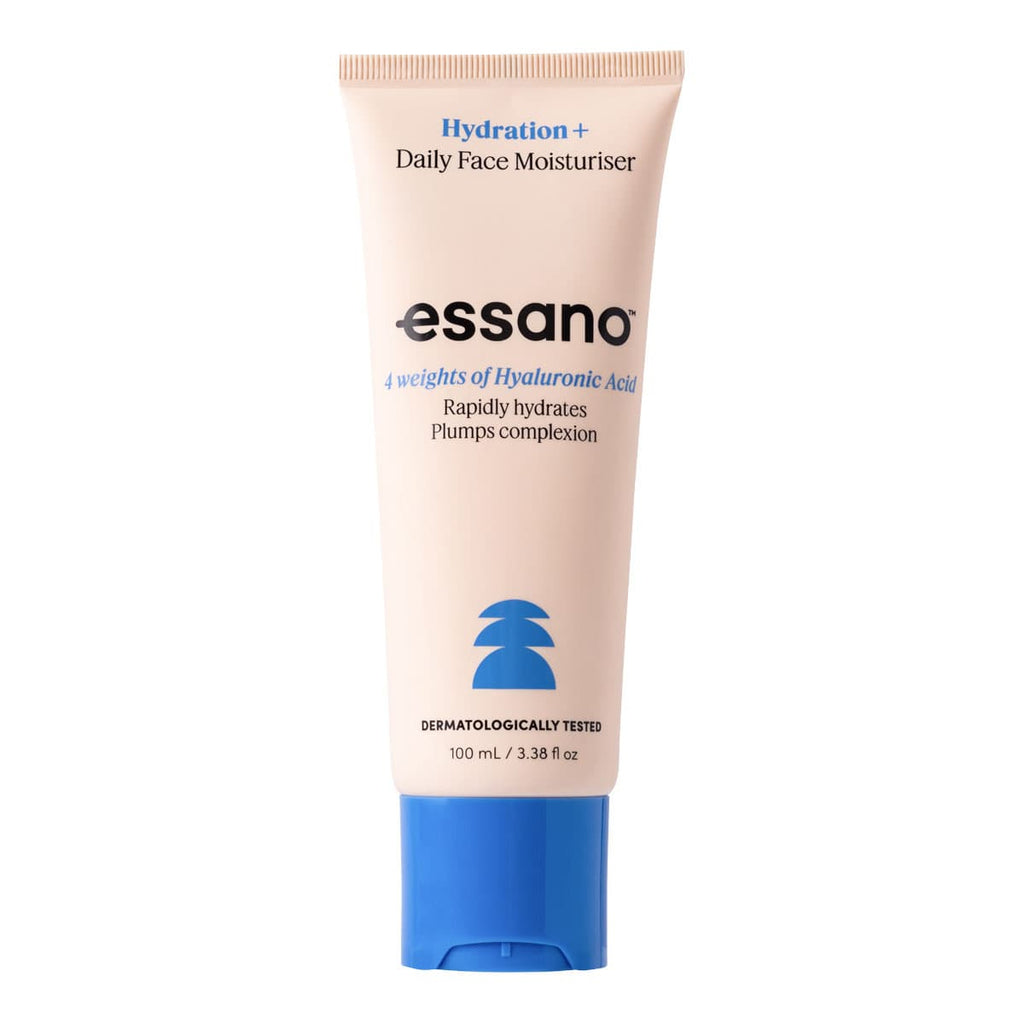 Essano Daily Face Moisturiser tube on a white background.