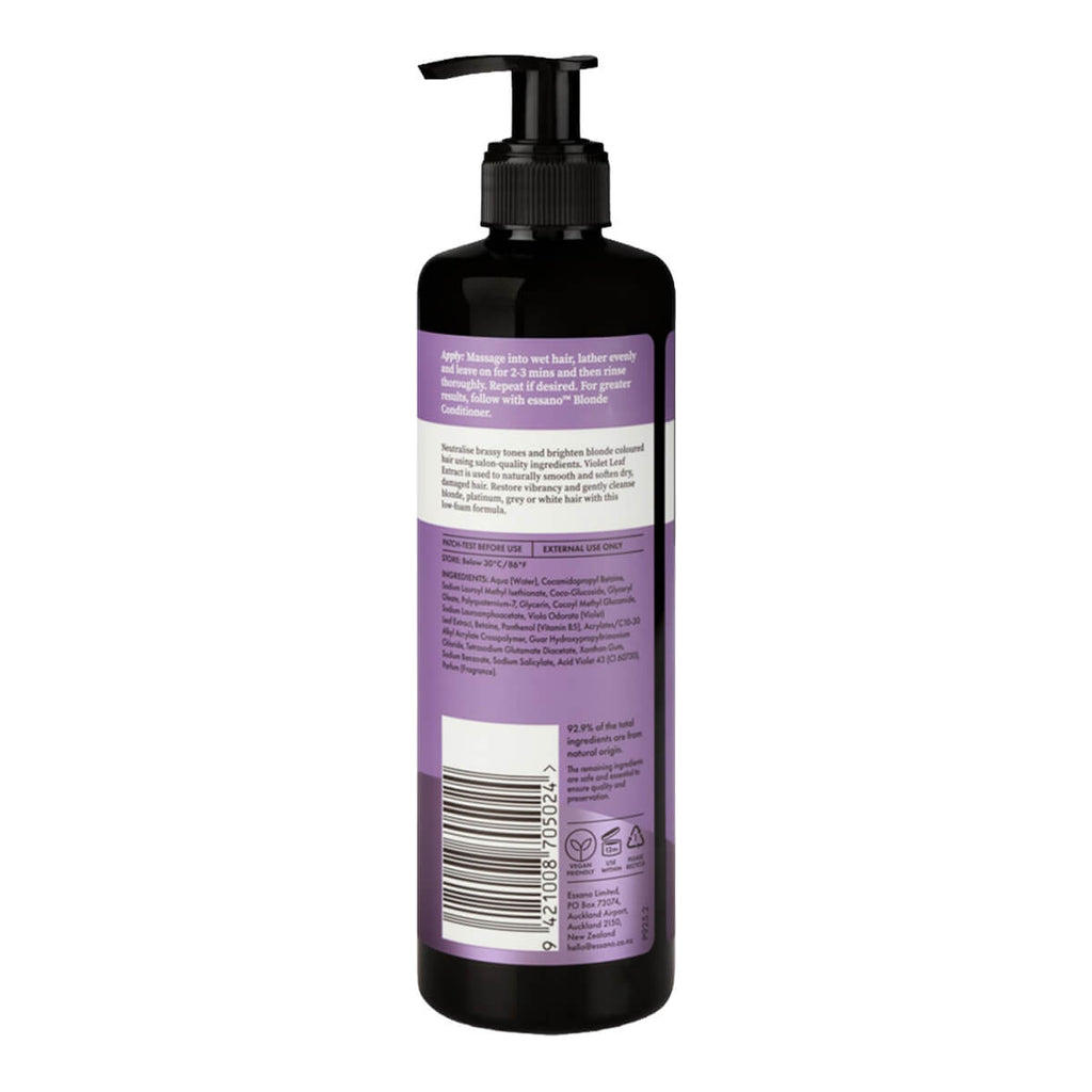 Black bottle with purple label on a white background.