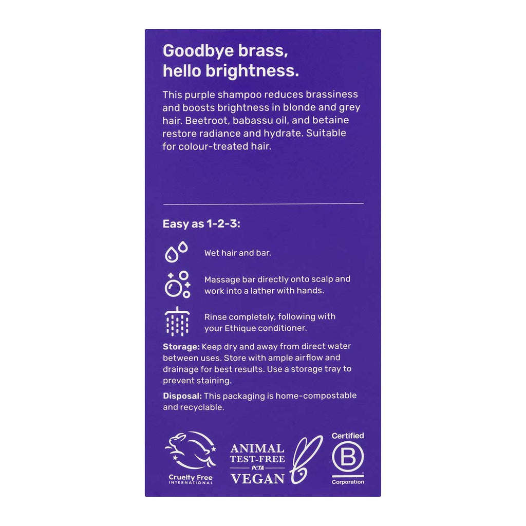 Ethique Purple Solid Shampoo for Blonde and Grey Hair _5