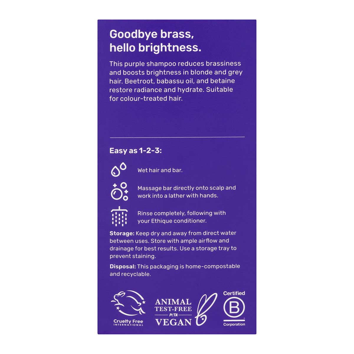 Ethique Purple Solid Shampoo for Blonde and Grey Hair _5