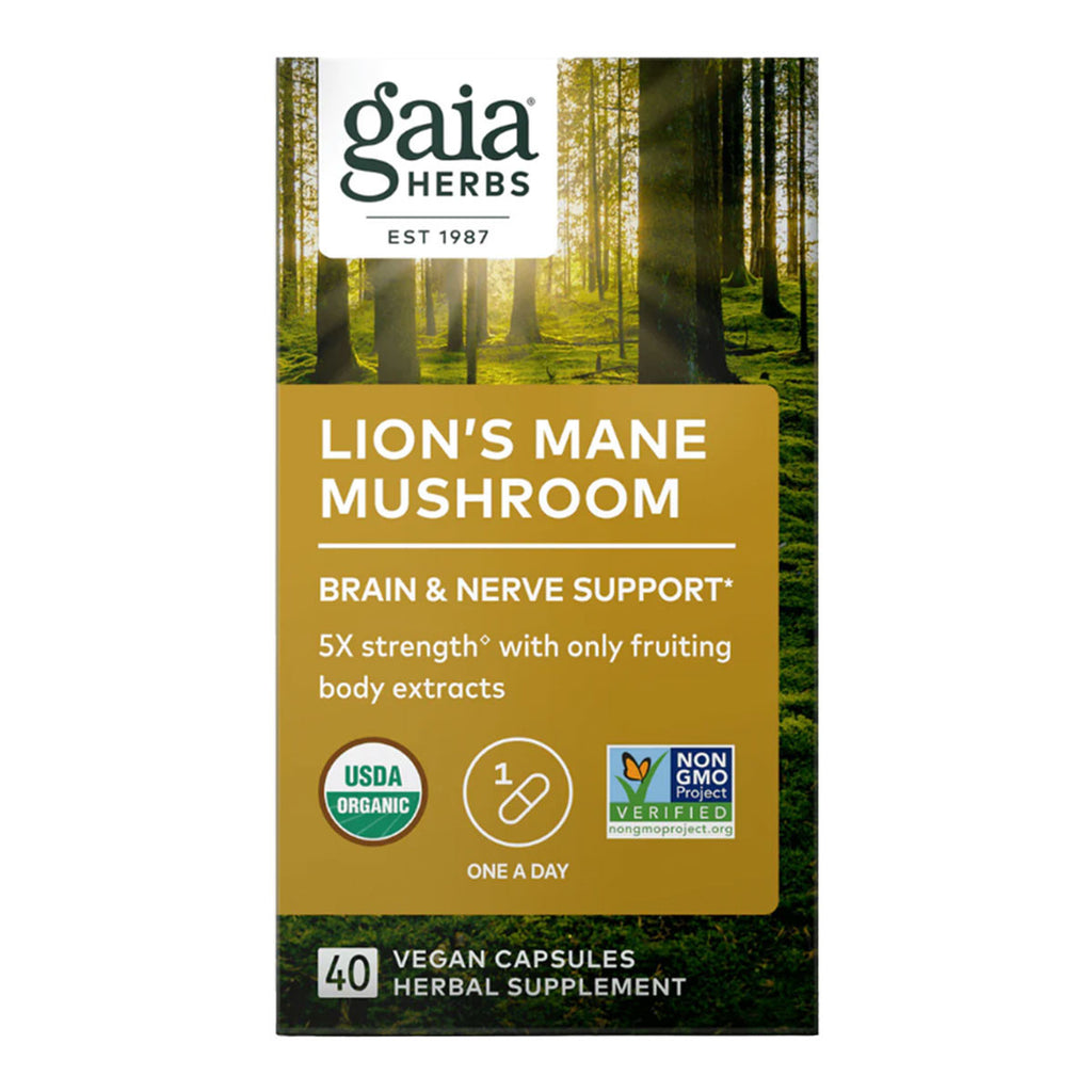 Gaia Herbs Lion's Mane Mushroom Brain & Nerve Support _3