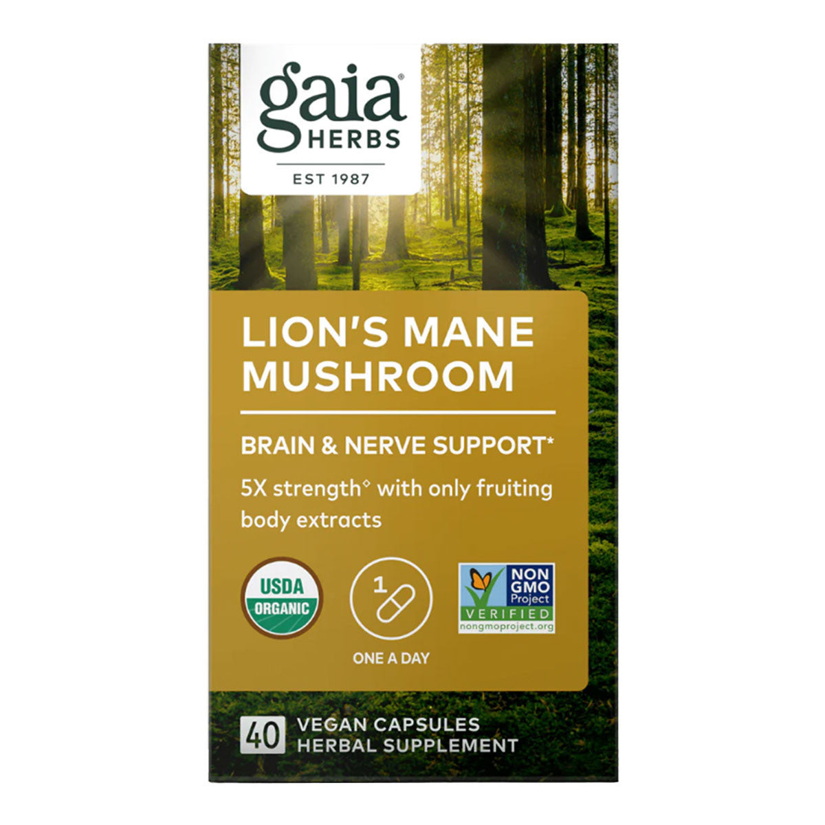 Gaia Herbs Lion's Mane Mushroom Brain & Nerve Support _3