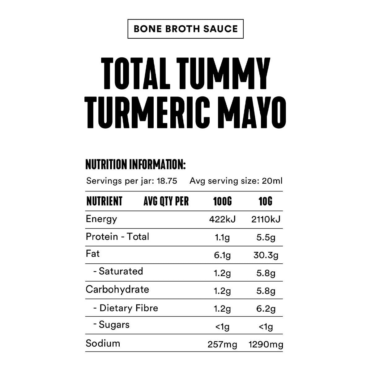 Gevity Bone Broth Sauce - Total Tummy Turmeric Mayo _5
