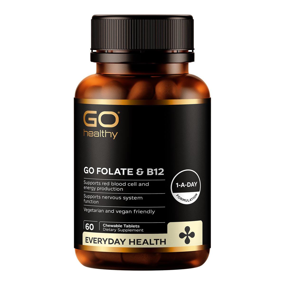 Buy GO Folate & B12 by GO Healthy I HealthPost NZ - 60 chewable Tablets ...