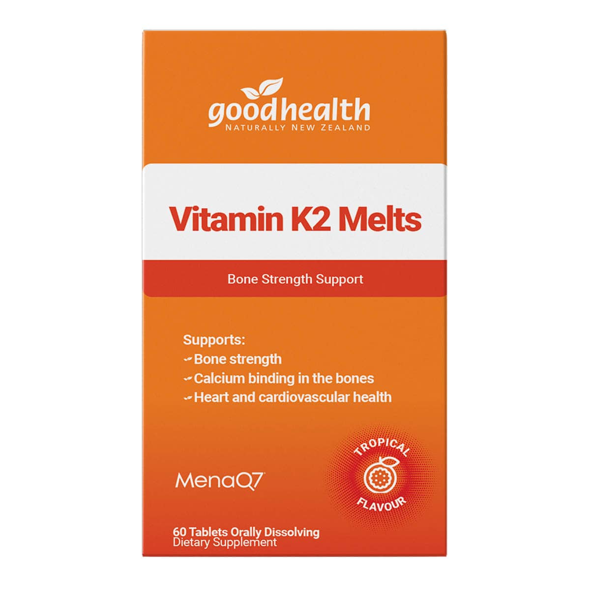 Goodhealth Vitamin K2 Melts packaging on a white background.