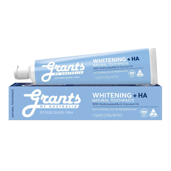Whitening +HA Natural Toothpaste - Fluoride Free