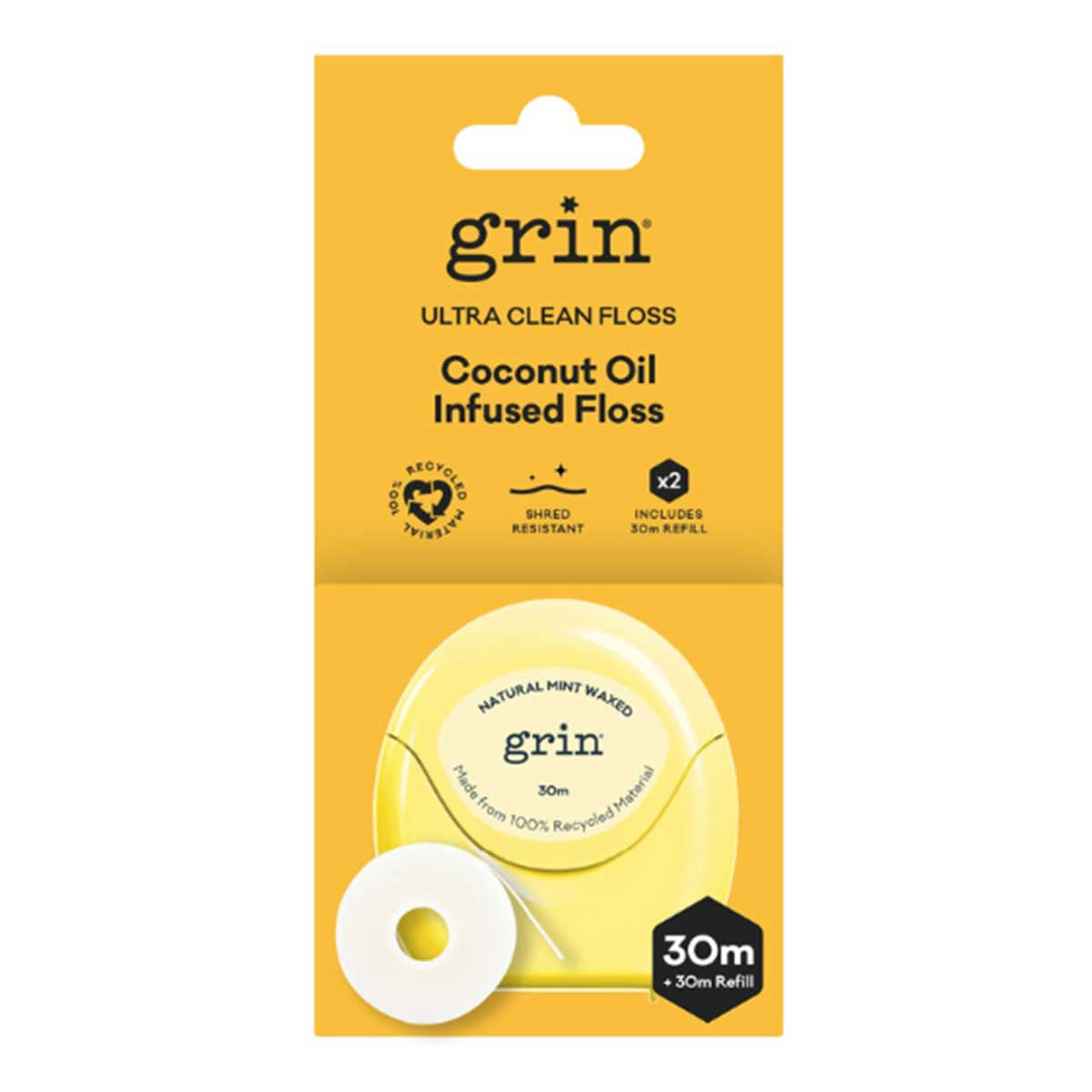 Grin Ultra Clean Floss - Coconut Oil Infused _1
