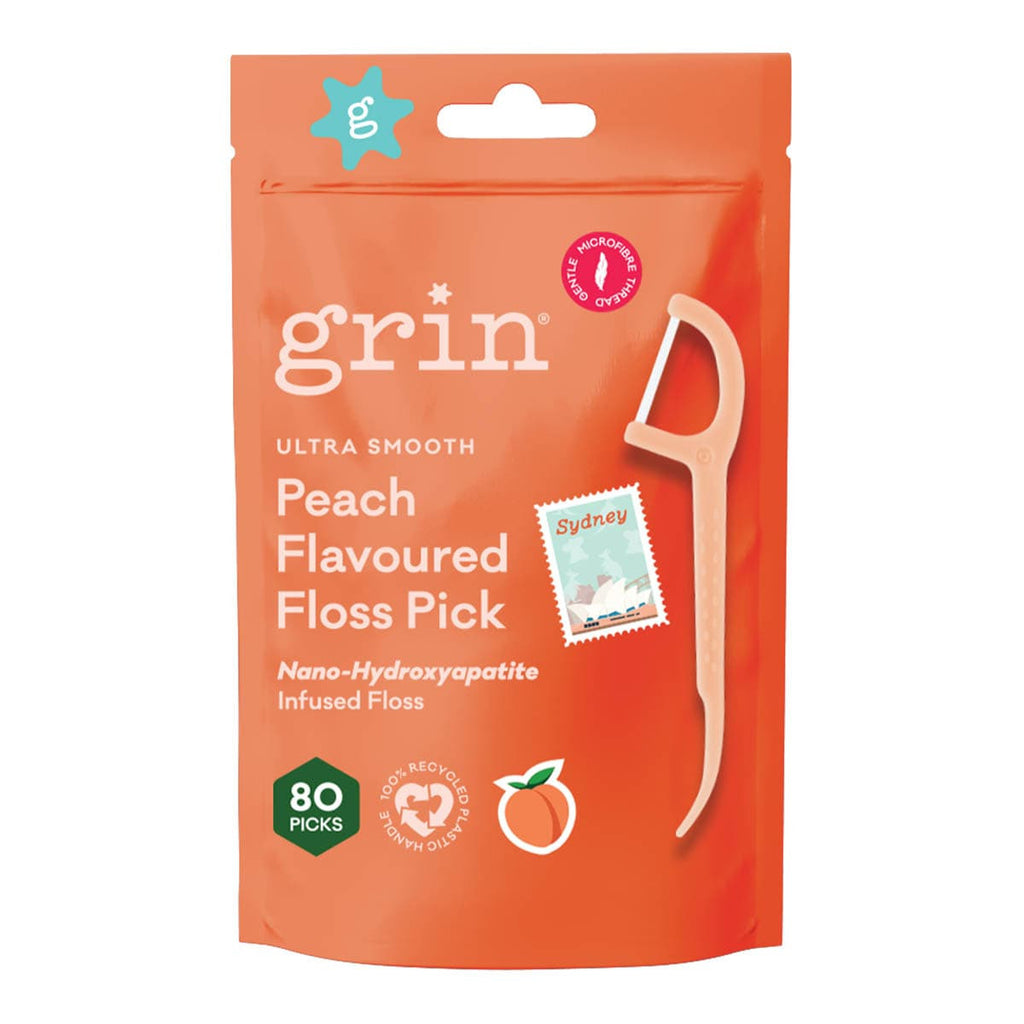 Grin Ultra Smooth Peach Flavoured Floss Picks _1