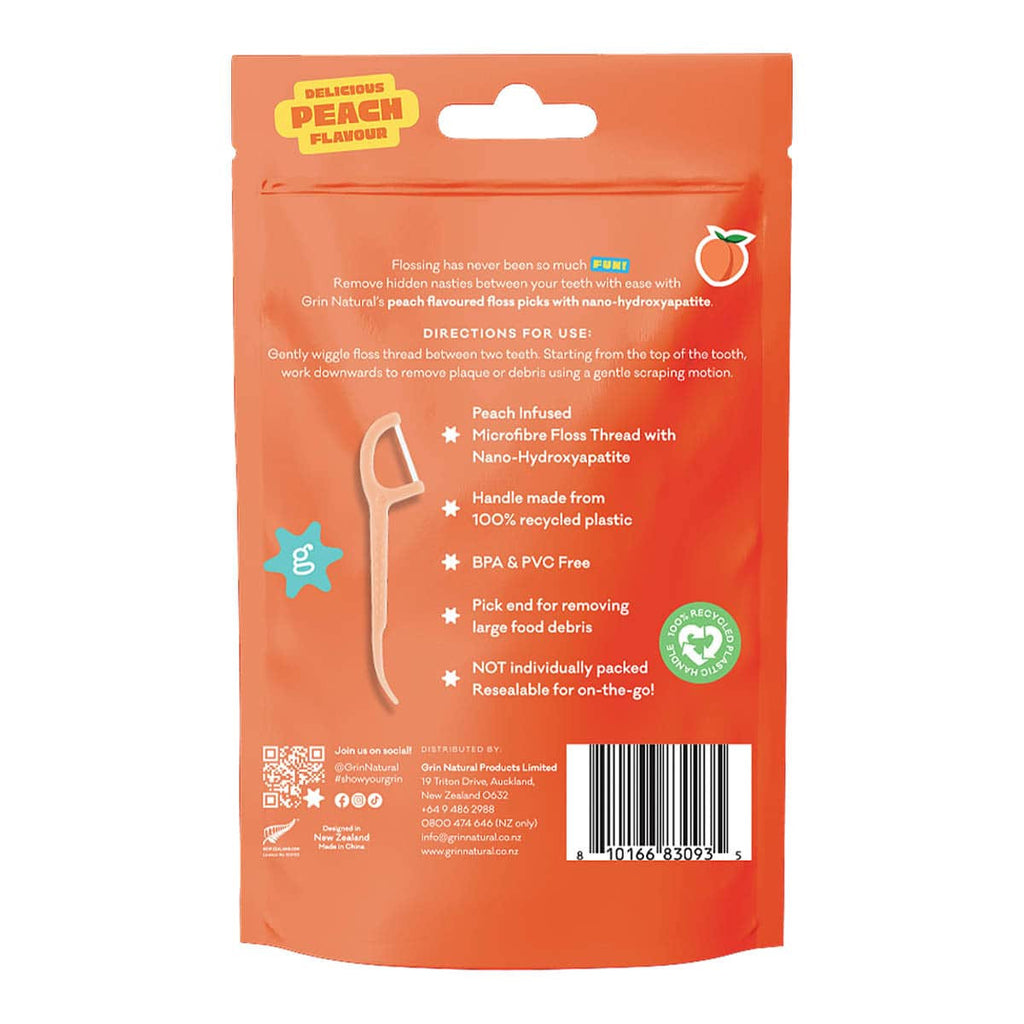 Grin Ultra Smooth Peach Flavoured Floss Picks _2