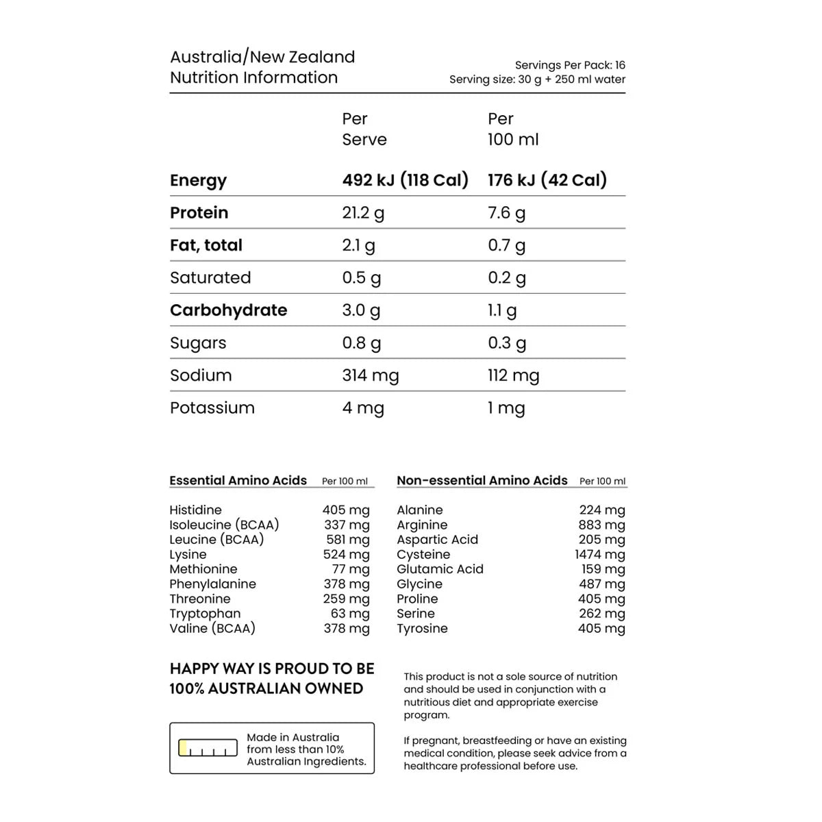 Pea Protein Powder - Vanilla