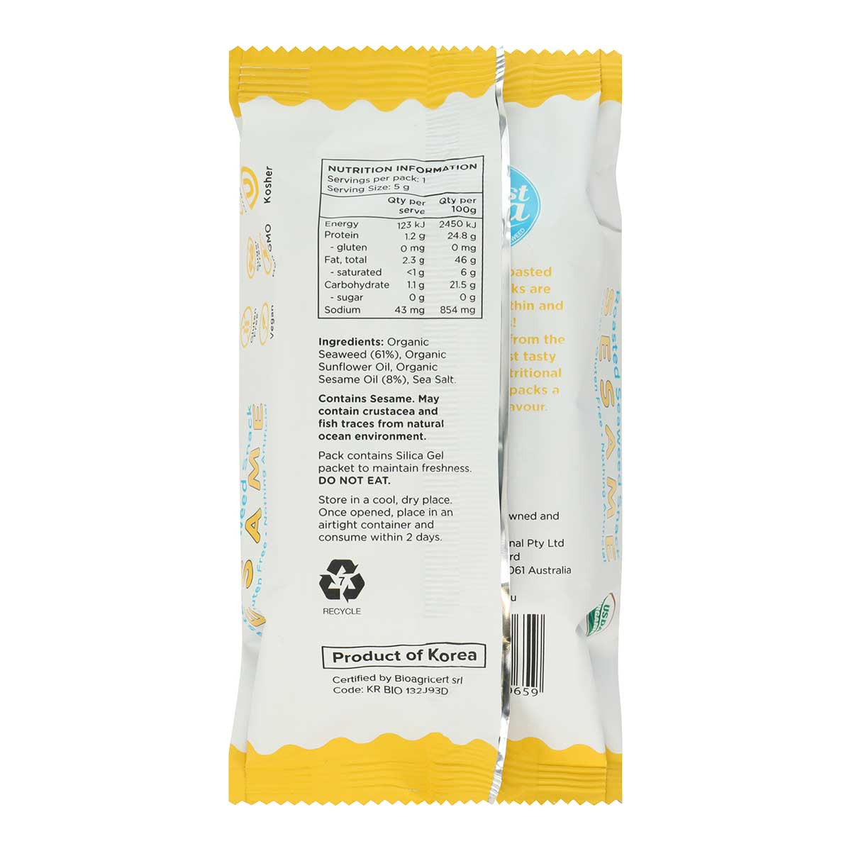 honest sea Roasted Seaweed Snack - Sesame _2