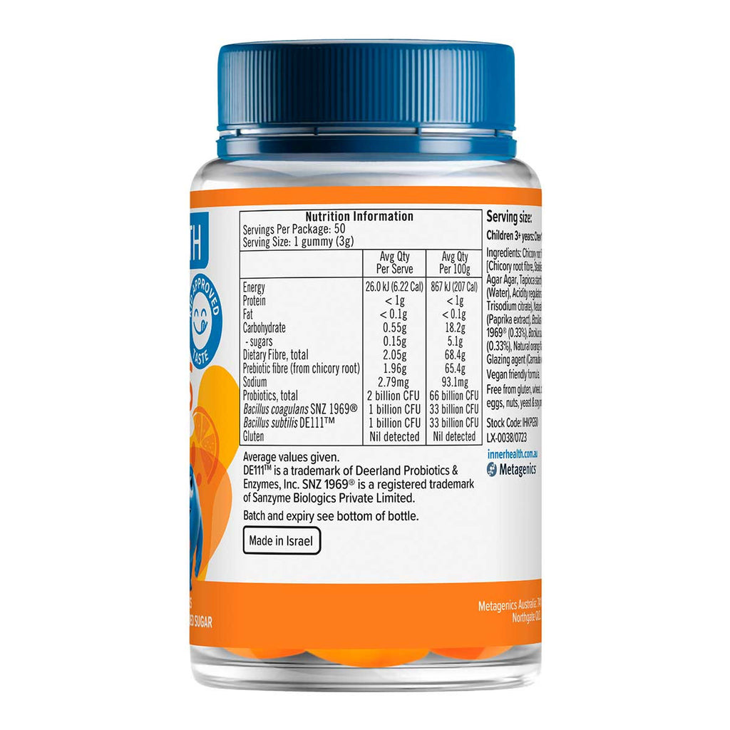 Inner Health Kids 3-in-1 Probiotic Gummies Natural Orange Flavour _3