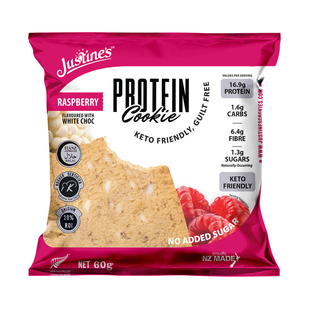 Justines Raspberry White Choc Protein Cookie_1
