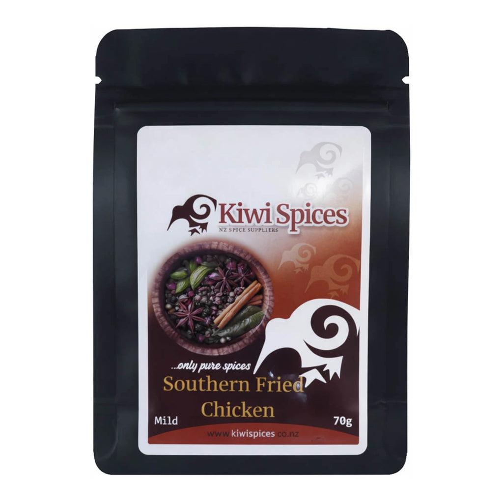 Kiwi Spices Southern Fried Chicken spice package on a white background