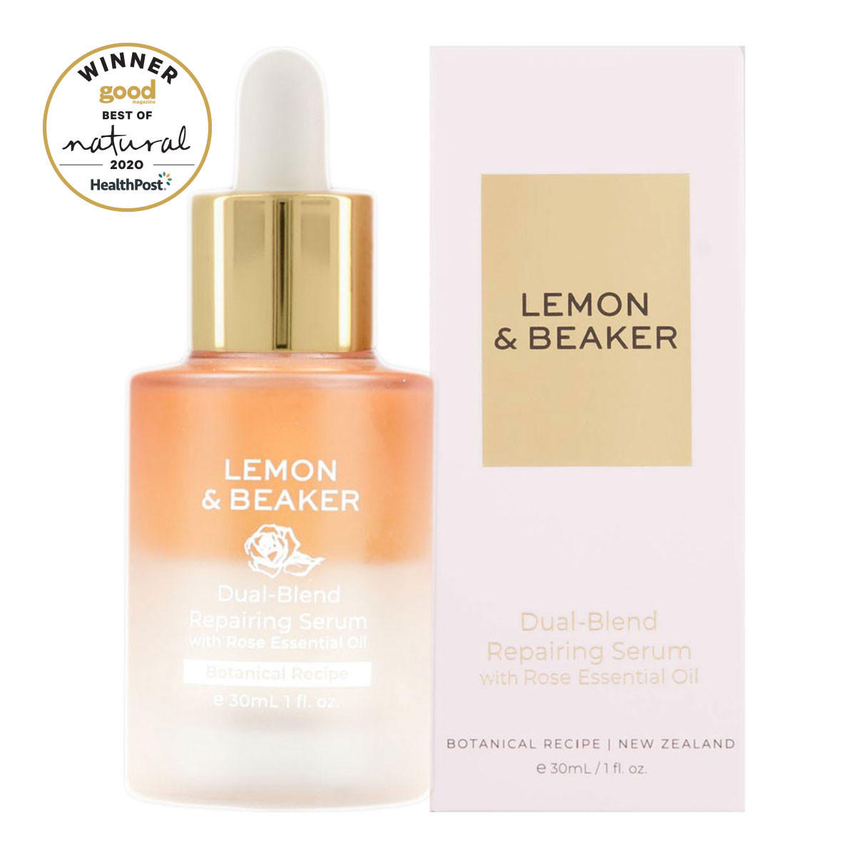 Lemon and Beaker Dual-Blend Repairing Serum with Rose Essential Oil_1