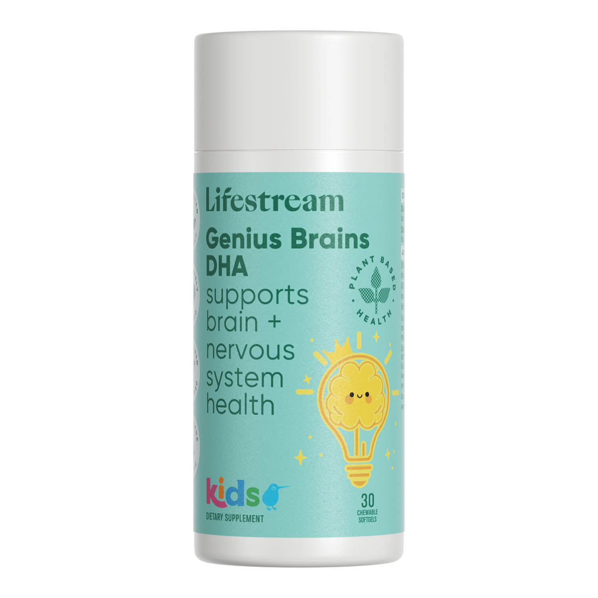 Buy Genius Brains DHA by LifeStream I HealthPost NZ - 30 chewable ...
